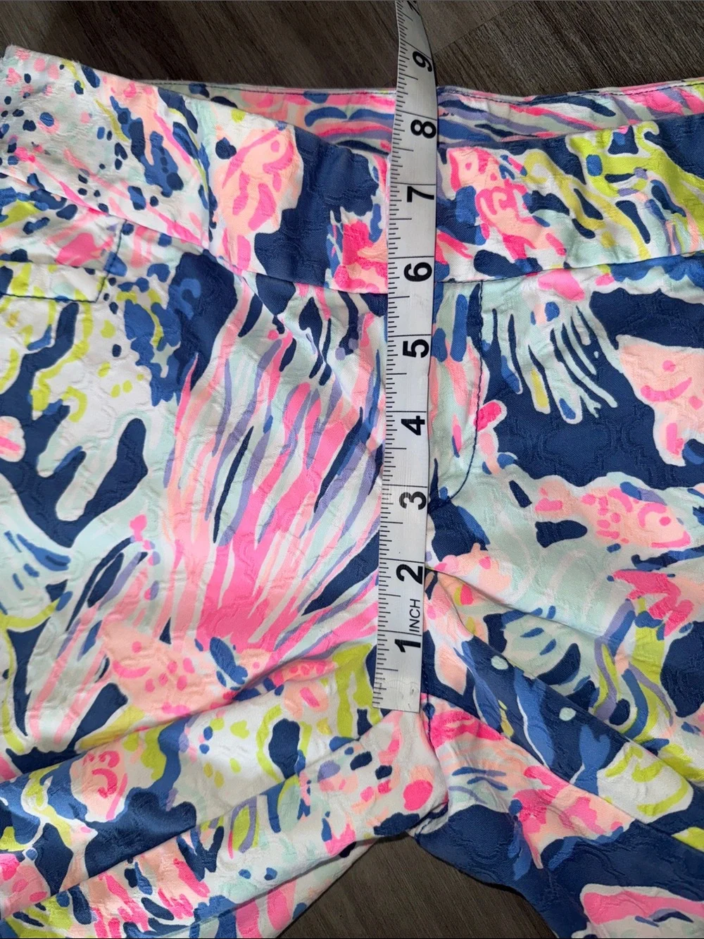 Lilly Pulitzer Callahan shorts Tidal Wave Pans Garden blue pink 4 women’s resort